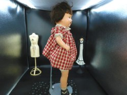 mama doll check dress side